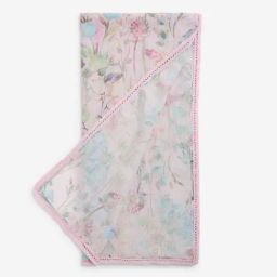 Zuba by Westside Pink Foliage Pattern Cotton-Blend Stole-image-68