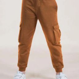 Kiddopanti Boys Brown Solid Track Bottoms Joggers-image-43