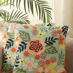 Jamio Firati Multicolor Cotton Print & Embroidery Cushion Cover - Set of 2-image-45