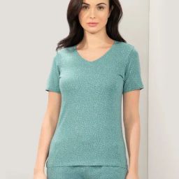 Amante Green Relaxed Fit Printed T-Shirt-picture-31