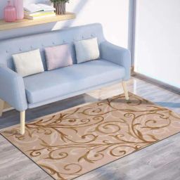 Presto Beige Polyester Washable Carpet-40