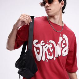 Kook N Keech Oversized Fit Typography Printed Pure Cotton T-shirt-picture-44