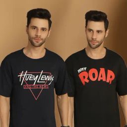 Vimal Jonney Black Regular Fit Printed T-Shirt-picture-3