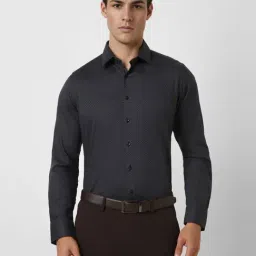 Van Heusen Grey Cotton Slim Fit Shirt-picture-29