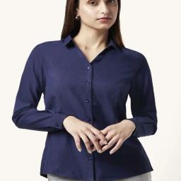 Annabelle by Pantaloons Navy Regular Fit Shirt-picture-35