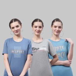 Vimal Jonney Blue & Grey Cotton Printed Sports T-Shirt - Pack Of 3-picture-11