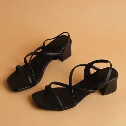 Eridani Women's Seren Black Sling Back Sandals-picture-12
