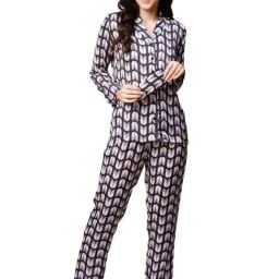 Drape in Vogue Black Print Pyjama Sets-picture-23