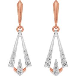 Emori 14k Rose Gold & Diamond Rhombus Delight Drop Earrings-image-37