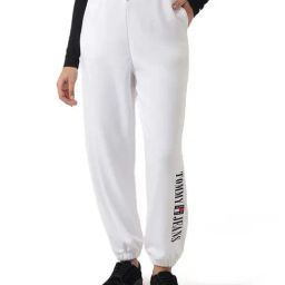 Tommy Hilfiger White Logo Relaxed Fit Joggers-image-96