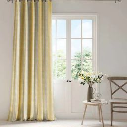 Ddecor Live Beautiful Yellow Polyester 7Ft Door Room Darkening Curtain-46