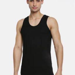 Ramraj Black Cotton Slim Fit Vests Pack Of 3-image-34