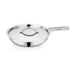 Bhalaria Silver Steel Triply Fry Pan 22 cm with Cover-image-59
