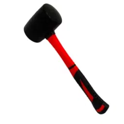 Darit 24 OZ Rubber Mallet Hammer with Non Slip Handle, Solid Rubber Hammer for Camping, Woodworking and Flooring-picture-0