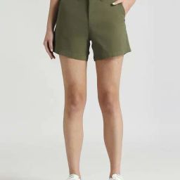 Pepe Jeans Green Cotton Shorts-image-86