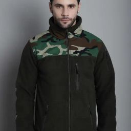 Mountmiller Olive Green Regular Fit Printed Jackets-image-83