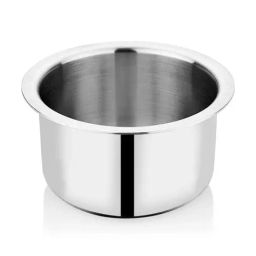 Bhalaria Silver Steel Triply Tope Flat Bottom 13 cm-image-45