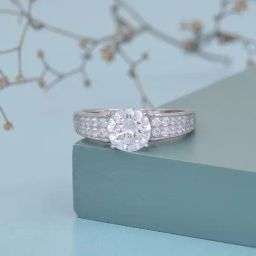 Ornate Jewels 925 Silver 2 Carat American Diamond Solitaire Ring for Women-image-40