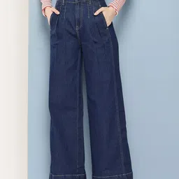 Chemistry Women Stretchable High-Rise Wide Leg Jeans-image-24