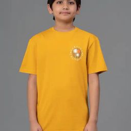 Red Tape Kids Yellow Solid T-Shirt-picture-4