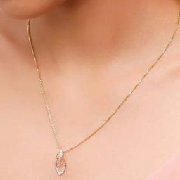 Mia By Tanishq Nature's Finest 14k Yellow Gold Harmonious Foliage Diamond Pendant-image-63