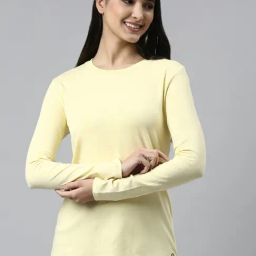 Enamor Banana Yellow Cotton T-Shirt-image-29