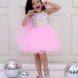 KID1 Net A-Line Dress-image-16