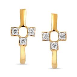 Mia By Tanishq Mia Icicles 14k Gold Summer Trio Stud Earrings-image-7