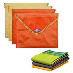 Kuber Industries Orange Set of 4 Regular Multi-Utility Organisers-42