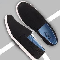Fausto Men's Black Plimsolls-image-68