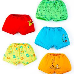 SuperBottoms Pack of 5 Super Soft 100% Pure Cotton Breathable Bloomers For Babies - Multi Color-64