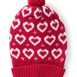 Babyhug Woollen Cap Heart Design - Multicolour-11