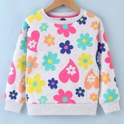 Vitamins Full Sleeves Sweatshirt Floral Print - Pink Cosmos-image-25