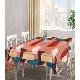 Arrabi Multi Abstract Cotton Blend 6 Seater Table Cover ARTC-1250-Multi-12