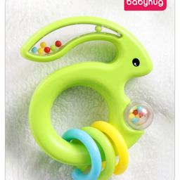 Babyhug Rabbit Shape Rattle - Green-image-62