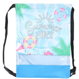 Echo Boomers SummerVibes Print Drawstring Bag  Water-Resistant, Adjustable Straps, Spacious Main Compartment-image-90