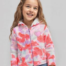 Babyhug Cotton Knit Full Sleeves Heart Design Hooded Winter Jacket with Kangaroo Pockets - Pink-image-70