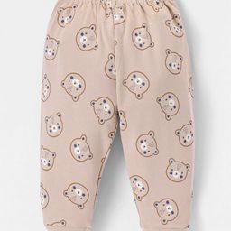 Ollypop Interlock Knit Full Length Teddy Bear Printed Lounge Pant - Ivory-picture-23