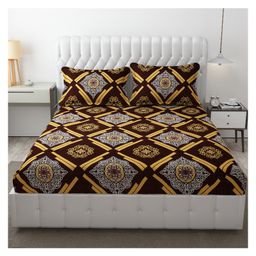 Fresh From Loom Microfiber King Size Bedsheet for Double Bed with 2 Pillow Covers , 90x95 Inches , Blue Grey-17