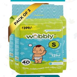 Wobbly Baby Diaper Pants, Small (S) Size - 120 count-20