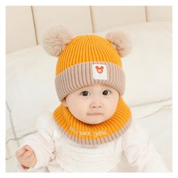 SYGA Knitted Cap With Scarf - Yellow-image-69