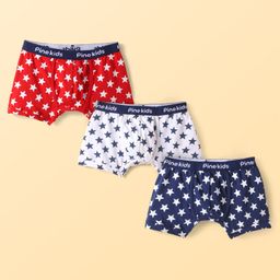 Pine Kids Cotton Elastane Knit Briefs With Star Print Pack of 3 (Color May Vary)-image-52