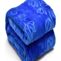 tundwal's Blue Floral Mink Heavy Winter Double Bed Blanket-image-76