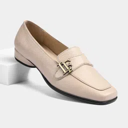 LUXORO FORMELLO Women Textured Slip-On Leather Loafers-image-6