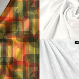 ArtzFolio Orange-Coloured Abstract-Printed Edge To Edge Table Runner image 2