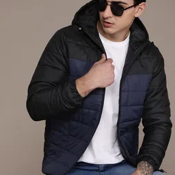 Roadster Men Colourblocked Lightweight Puffer Jacket-image-56