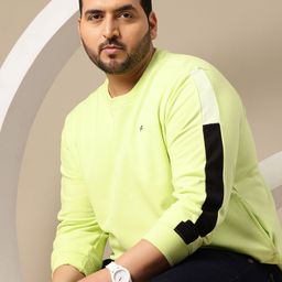 Sztori Plus Size Monochrome Panel Detail Regular Fit Sweatshirt-image-13