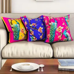 SEJ by Nisha Gupta Multicolor Cushion Covers - Set of 3-image-97