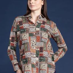 Hancock Multicolor Cotton Printed Shirt-image-49