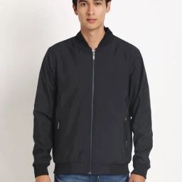 Turtle Navy Relaxed Fit Reversible Jacket-image-113